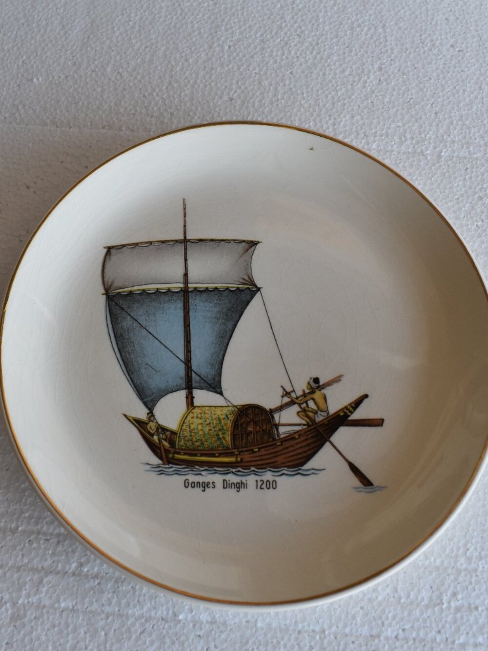 Salem Ovenproof 23K Gold Ganges Dinghi 1200 Collector Plate